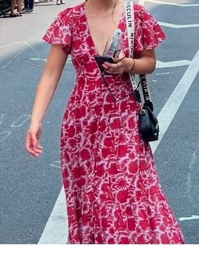Cleobella - Women's Red Floral dress
